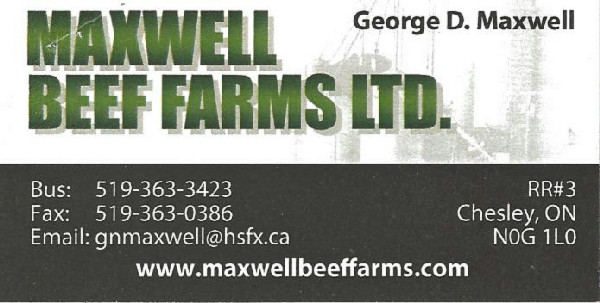 MAXWELL BEEF FARMS LTD.