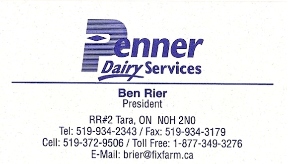 PENNER DAIRY SERVICE (BEN RIER)