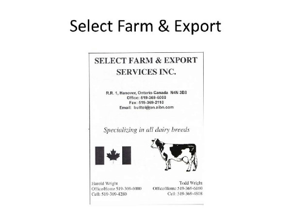 Select Farm & Export