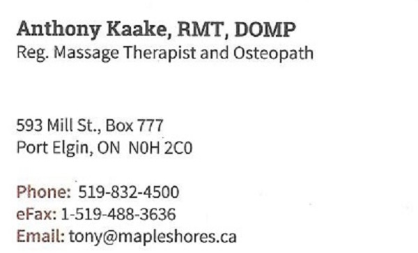 Anthony Kaake, RMT, DOMP