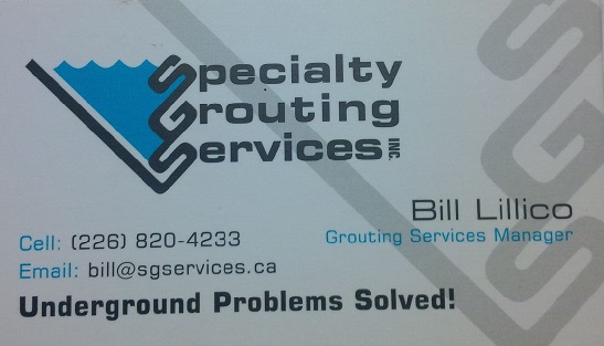 Specialty Grouting Services - Bill Lillico