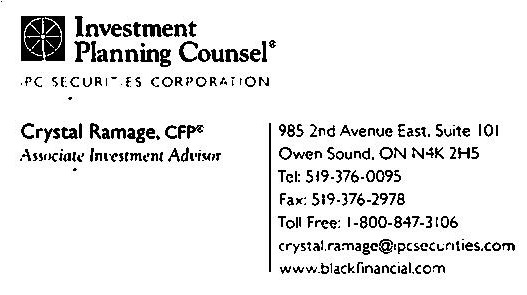 Investment Planning Counsel Crystal Ramage